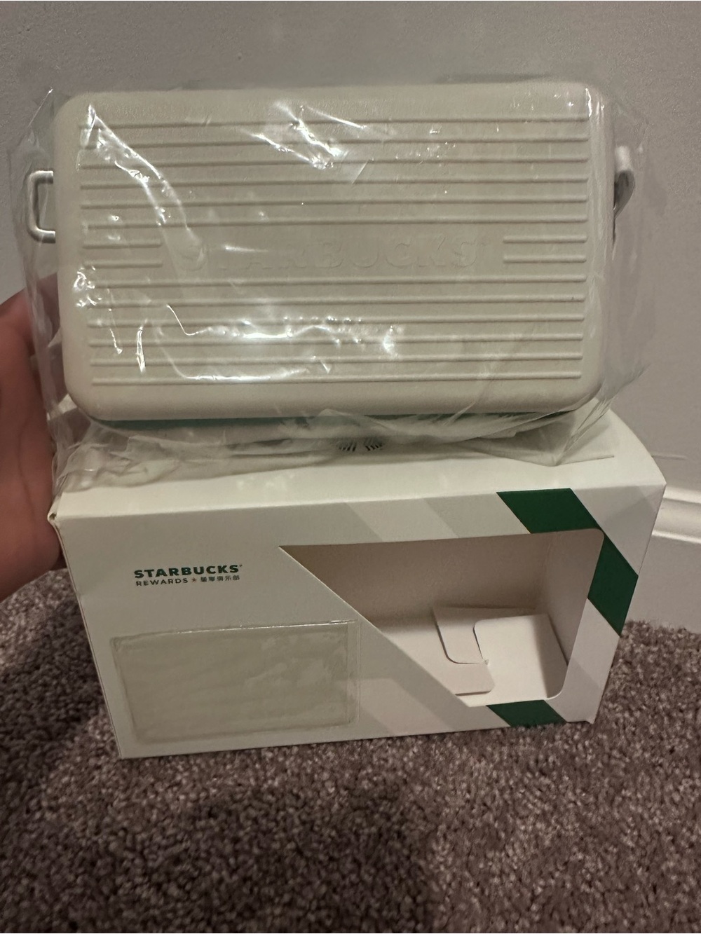 Starbucks Cream Ribbed Mini Sling bag